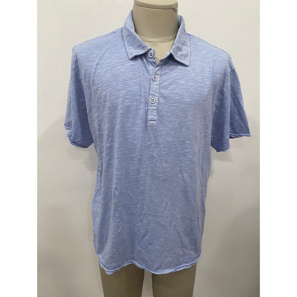 5/48 Shirt Mens size XL Blue Slub Knit Short Sleeve Casual Comfy Chic Summer Fit